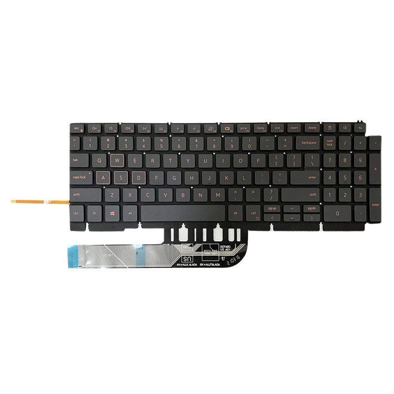 Фото Новая клавиатура для ноутбуков DELL G15 5510 5511 5515 5520 с подсветкой - 0H4XRJ FZY 0629 №3