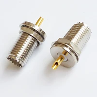 connector coax pl259 so239 mini uhf miniuhf female o ring bulkhead panel nut clip solder cup brass rf coaxial adapters