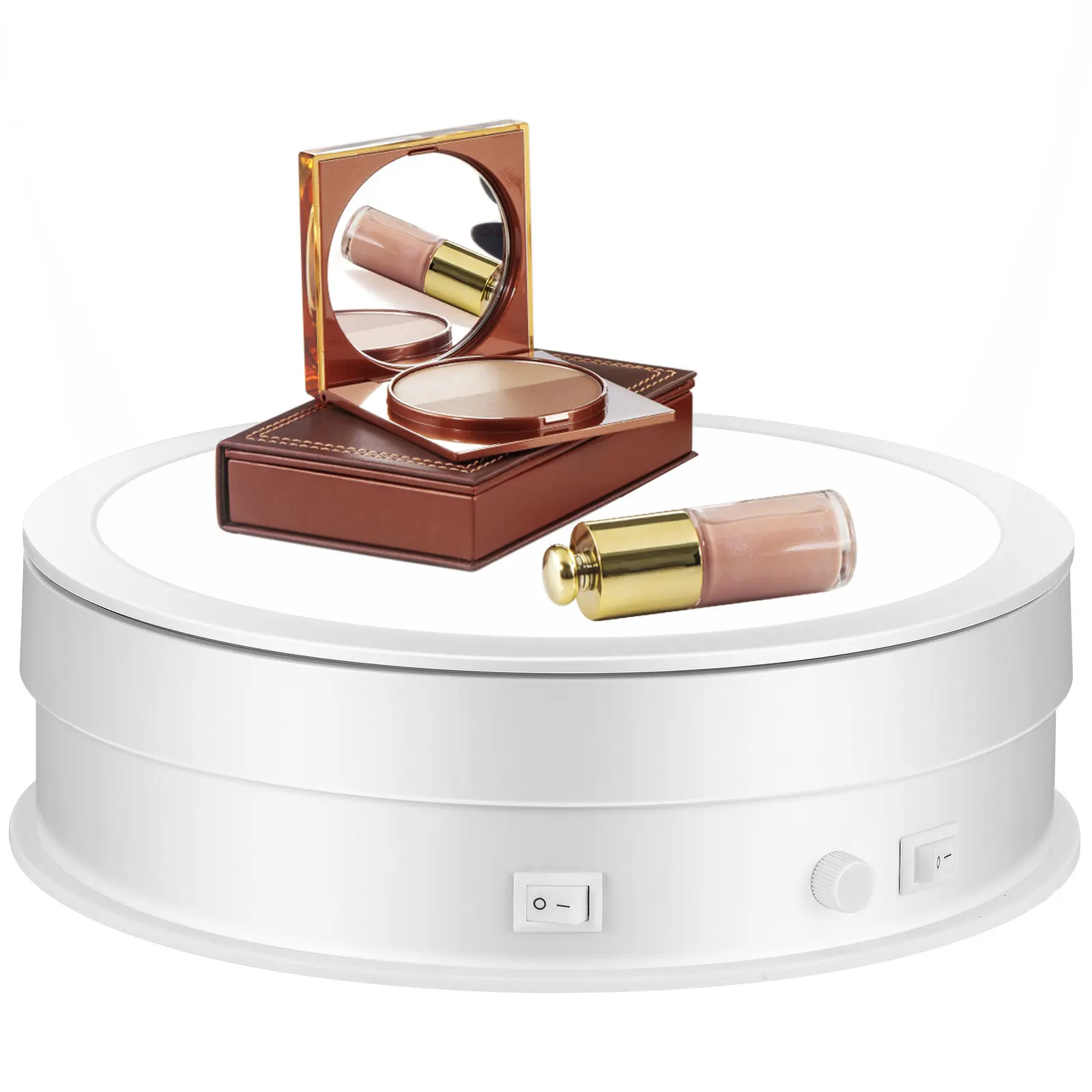 

20CM 360° Electric Display Stands LED Light Base Adjustable Speed Decorative Rotary Turntable Max Load 25KG USB Charging