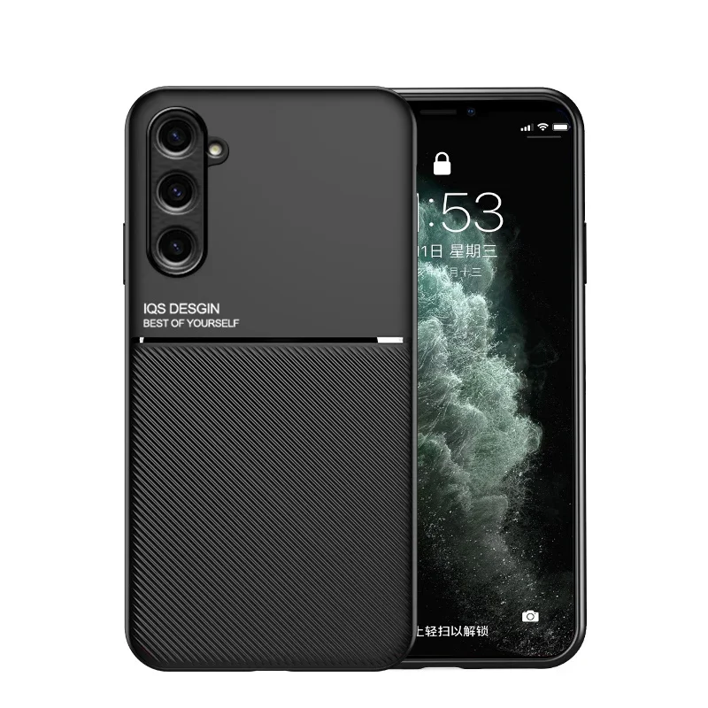 Роскошная кожаная Che Vissra с магнитным держателем для Samsung Galaxy S24 полное покрытие