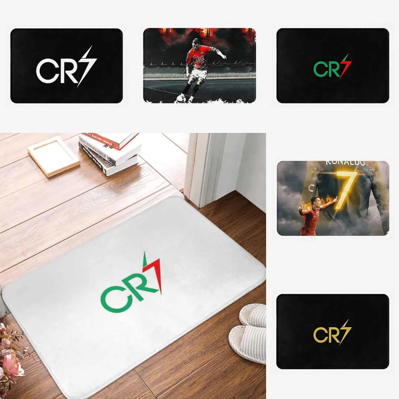 

CR7 Cristiano Ronaldo Doormat Anti-skid Super Absorbent Bath Mats Home Entrance Rugs Kitchen Living Room Bedroom Carpet Footpad