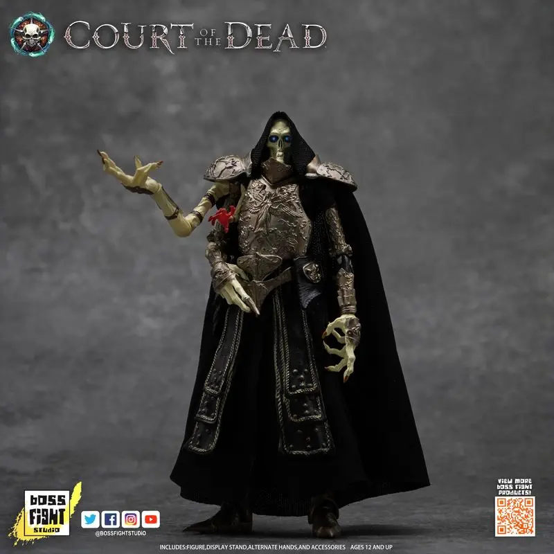 Фото Подлинная шарнирная фигурка Boss Fight Studio 3,75 дюйма Court Of The Dead Series 2, Necro Knight Soul Haver Skeleton №3