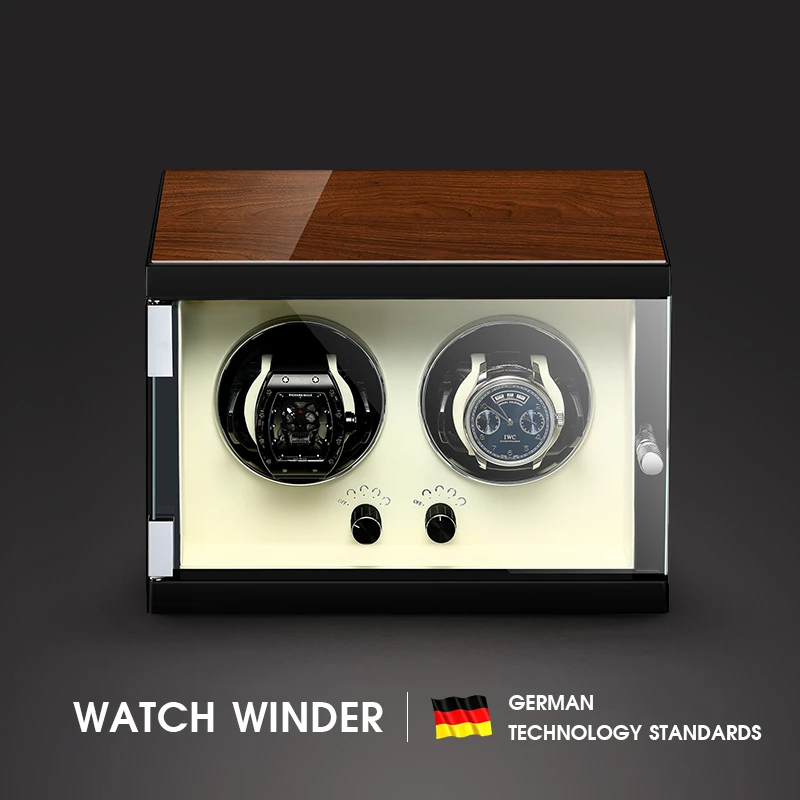 Роскошная намотка для часов из массива дерева с автоматическим вращением и