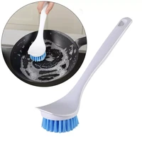 pan pot dish sink brush kitchen scrub brush with scraper tip comfortable grip odourless bristles for pot pan casts clean