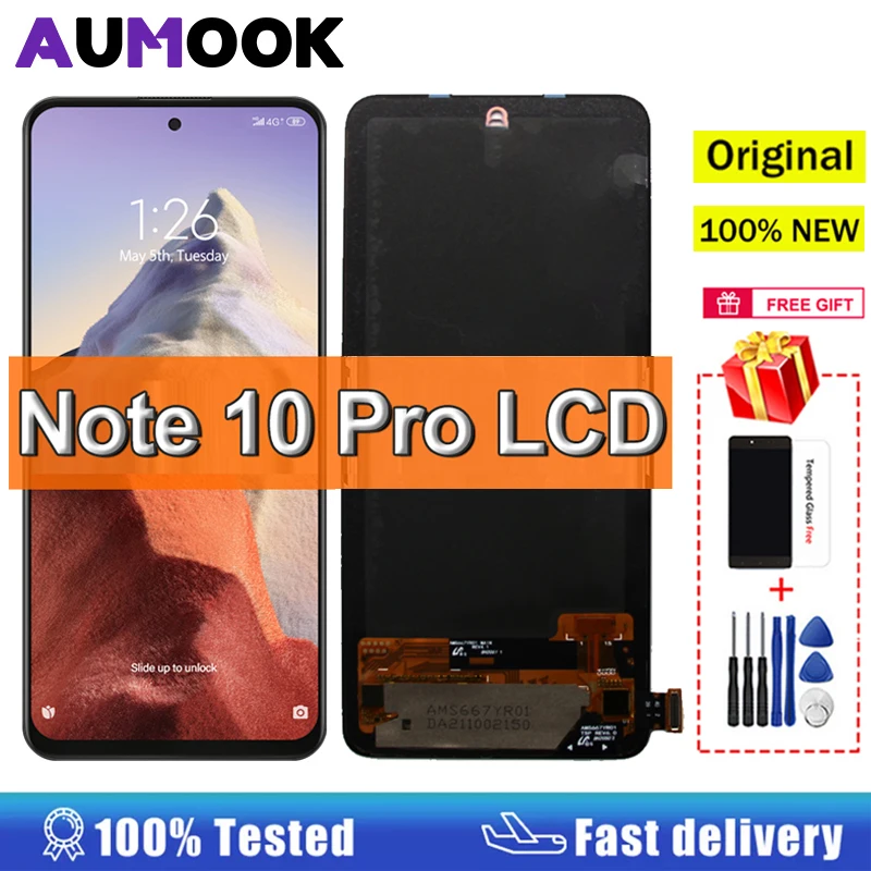

6.67"Original Display for Xiaomi Redmi Note 10 Pro LCD Display Touch Screen For Redmi Note 10Pro M2101K6G LCD Display Replace
