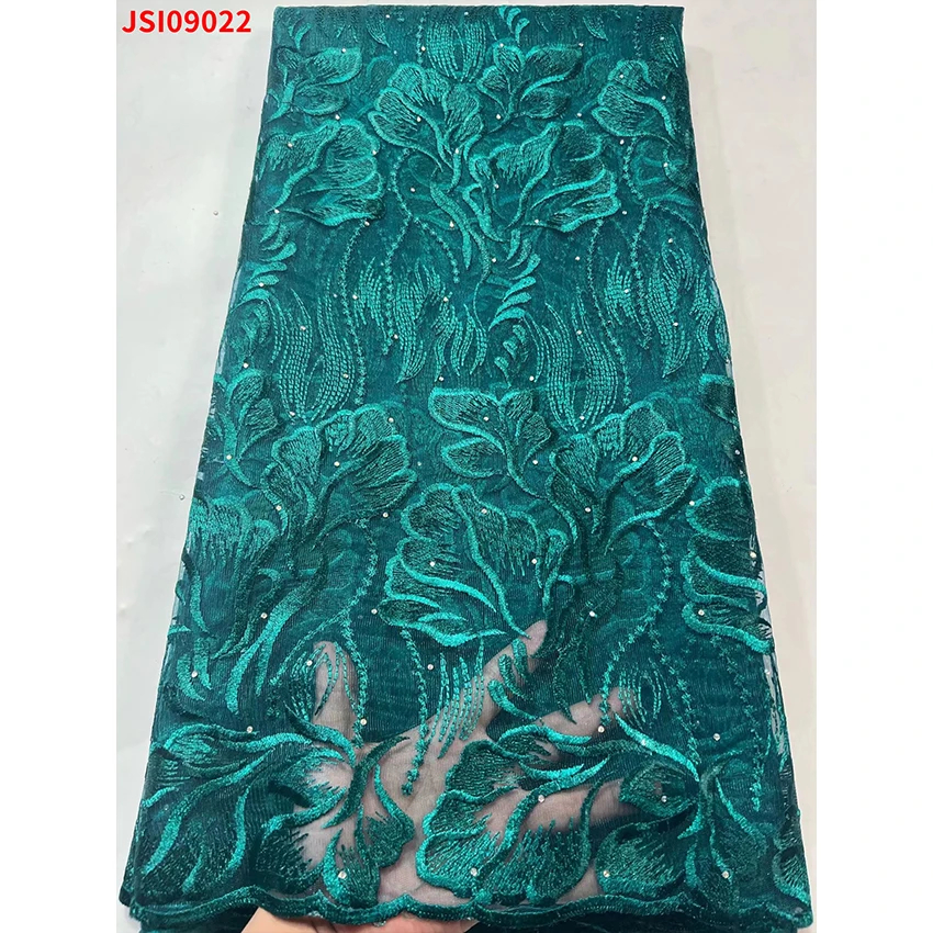 Синяя Стрекоза Стиль Анкара бисер кружевные ткани большая акция африканская