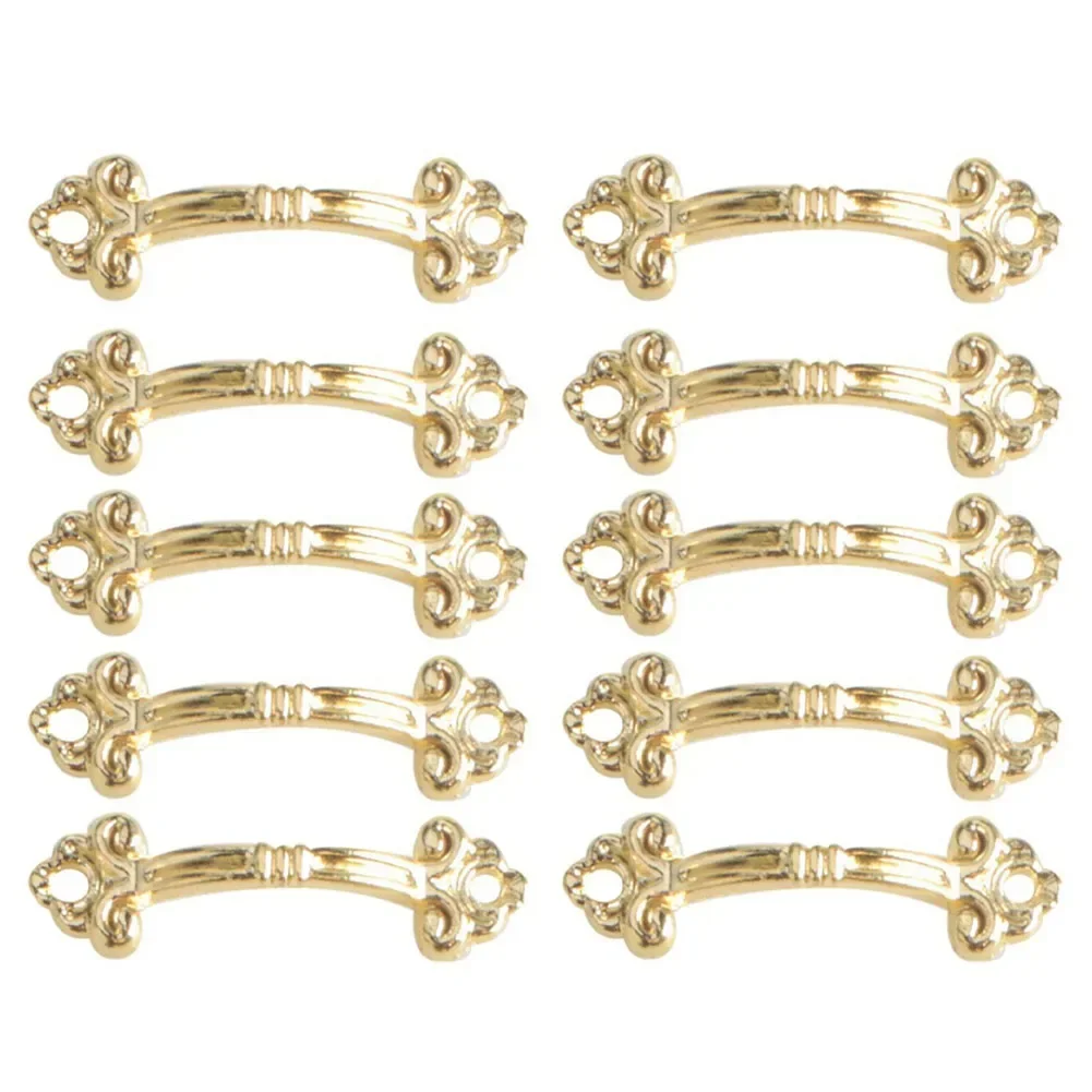 

10 шт., деревянная подарочная коробка для ювелирных изделий, миниатюрные ручки, антикварный ящик с маленькой ручкой, шкатулка для драгоценностей, подарочная коробка, упаковочные аксессуары