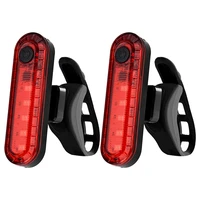 2 pack bicycle rear light led waterproof bicycle light rear usb rechargeable for road bike mtb cycling