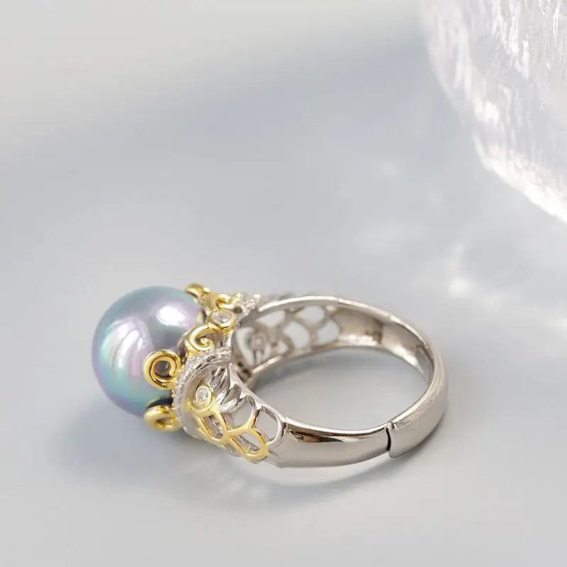 Оригинальные подвесные серебряные женские кольца в стиле ретро