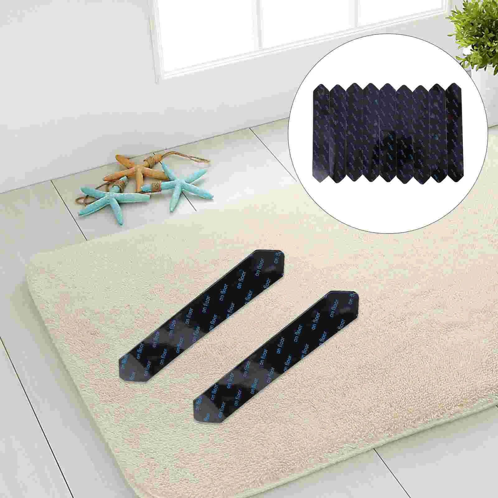 

8 Pcs Double Stick Tape Mat Stickers Sided Gripper Carpet Non-skid Non-slip Anti Curling Rug Fixing Rubber
