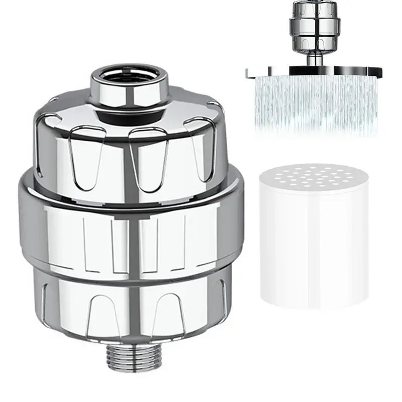 

Фильтр для душевой лейки 15X фильтр хлорки Лейка для жесткого смягчителя воды с высокой производительностью для уменьшения хлора с 2 фильтрами