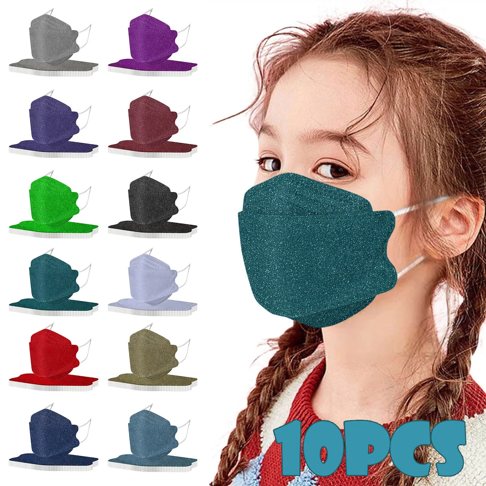 

Denim Masks Printing Children's Mask Disposable girl Mask Industrial 4Ply Earhook 10PC Outdoor female cubre bocas Mascarillas