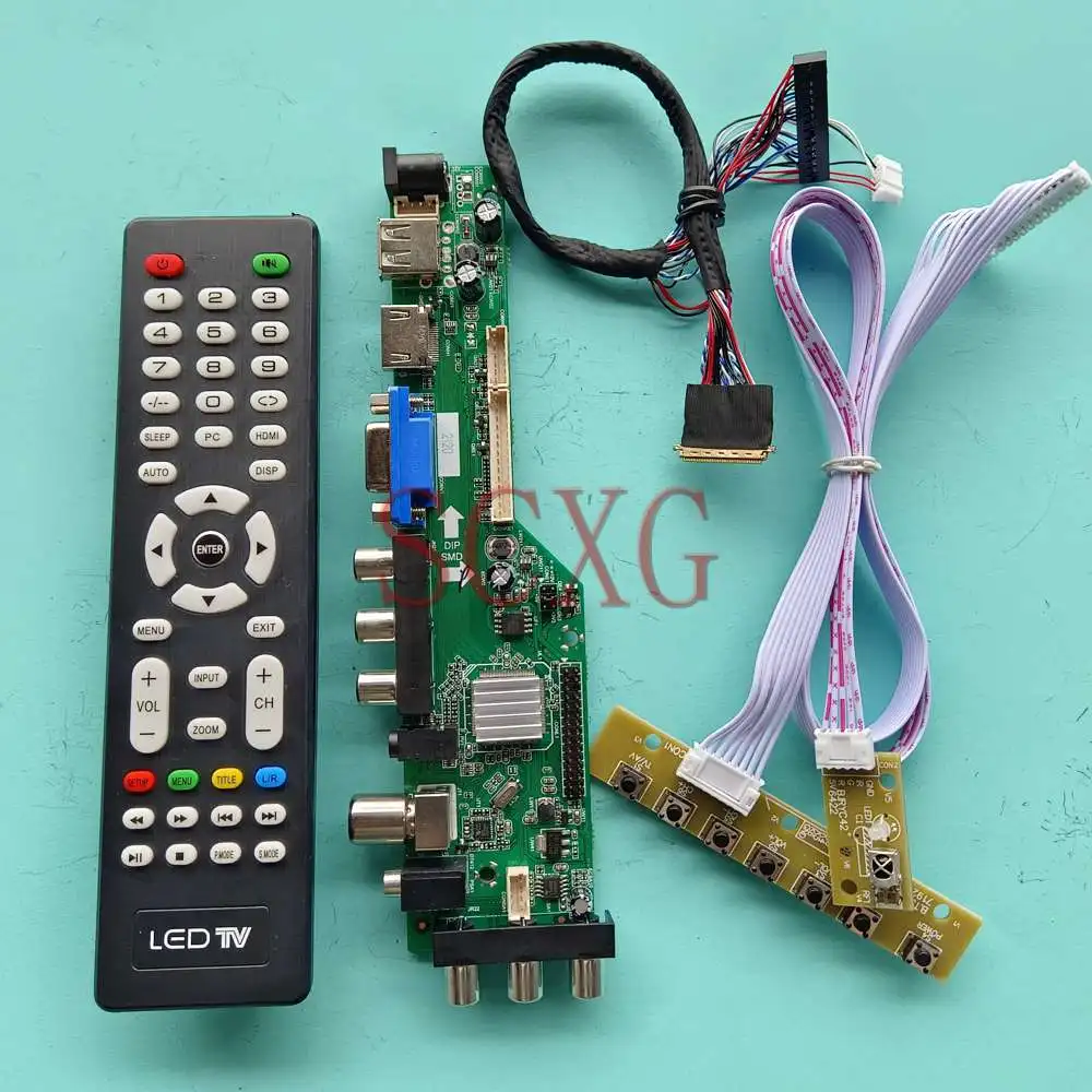 

LCD Controller Board DIY Kit For B133XW03 V0 Display 1366 768 DVB Digital Signal 13.3" 40 Pin LVDS AV USB HDMI-Compatible VGA