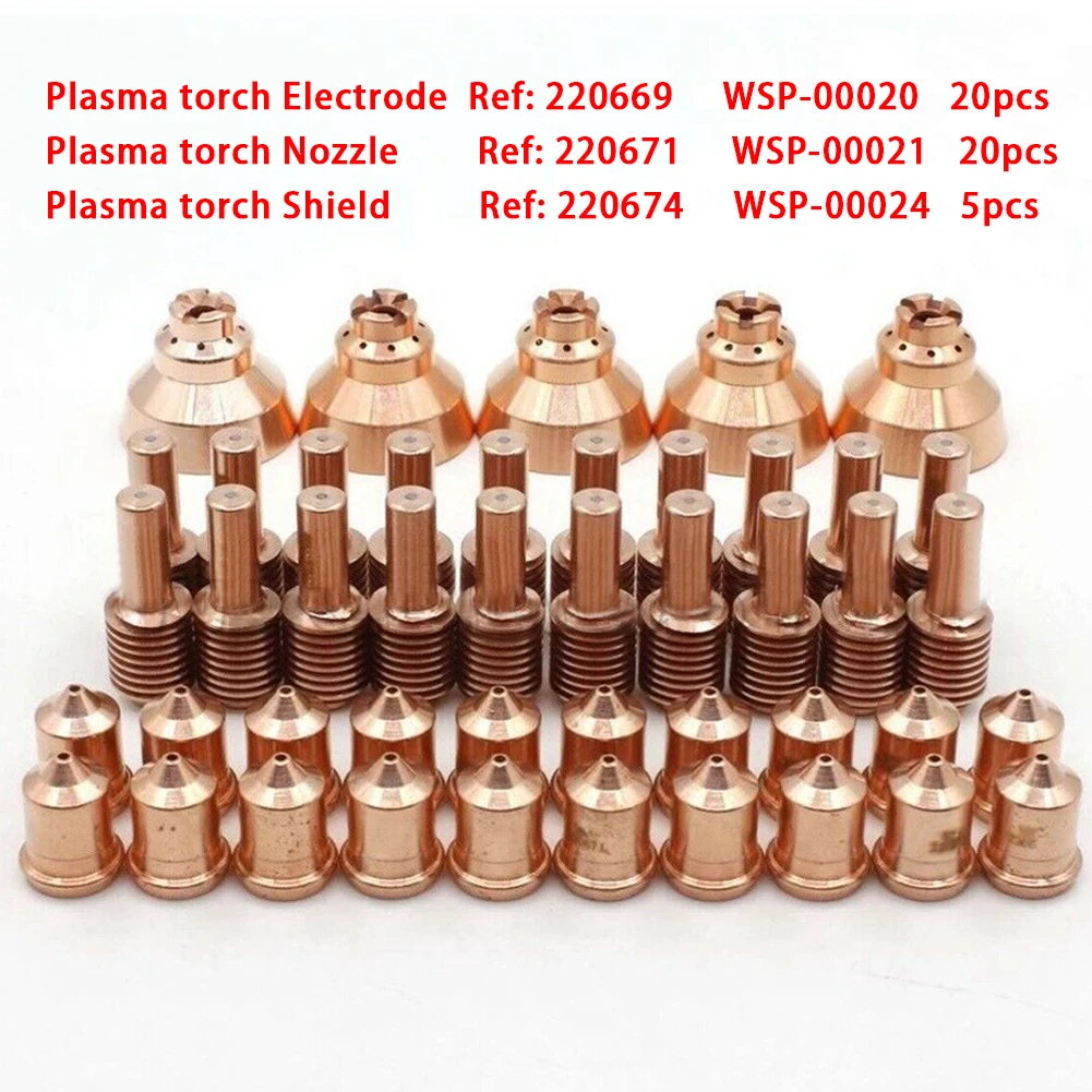 

1 Set 45 Plasma Electrode Nozzle Tip Guard Welding Equipment Accessories For 220669 WSP-00020 220671 WSP-00021 220674 WSP-00024