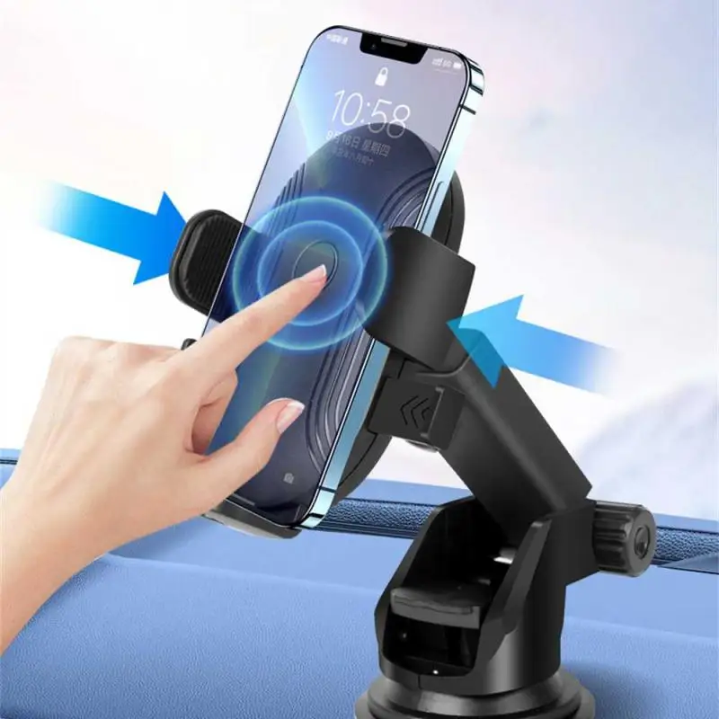 

1pc Car Phone Holder Car Air Outlet Suction Cup Spiral Silicone Triple-mobile Phone Holder 360 Rotation Navigation Car Bracket