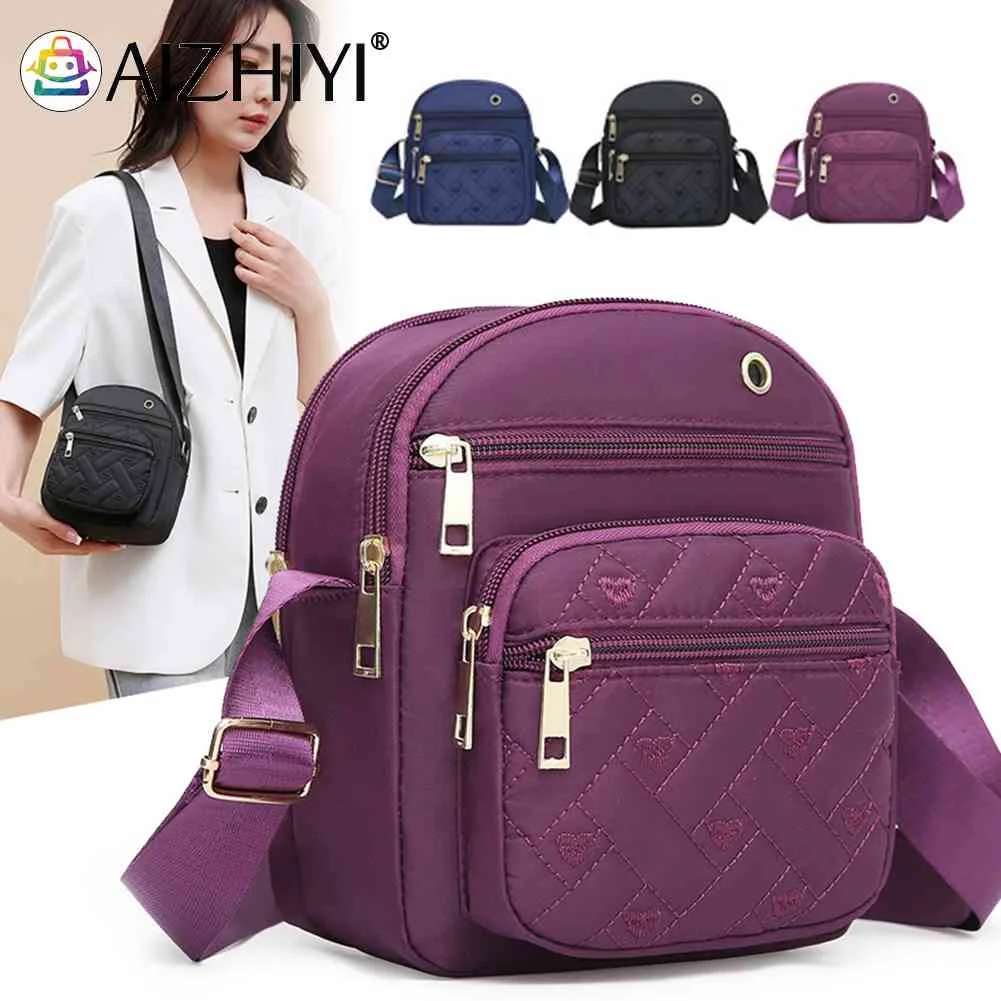

Ladies Coin Purse Middle-aged Elderly Female Hand Bag Multi-Pockets Fashion Casual Portable Simple Oxford for Weekend Vacation