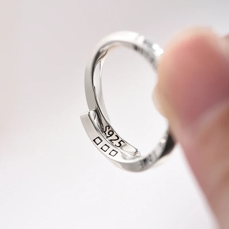 ZABRA 925 Серебряное кольцо Mobius парное для мужчин и женщин Корейская версия модная