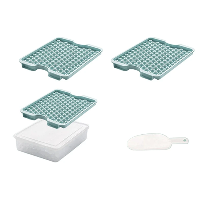 

Mini Ice Hockey Tray Ice Cube Ice Maker Mold With Lid And Storage Box Ice Scoop Crushed Ice Tray For Cooling Coffee Drinks