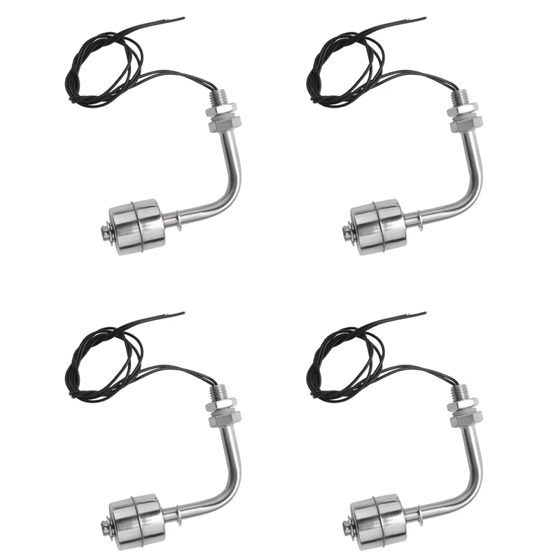 

4X Liquid Water Level Stainless Steel Right Angle Floating Switch For Aquarium