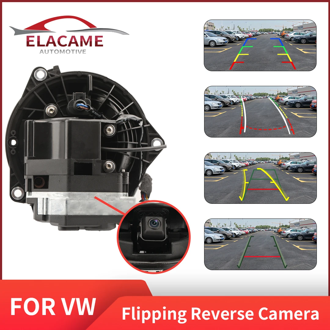 Car Flipping Rear View Camera Fisheye Lens for VW Golf 7 Passat B6 B7 B8 POLO CC Bettle Arteon T-ROC Trunk Switch Reverse Camera