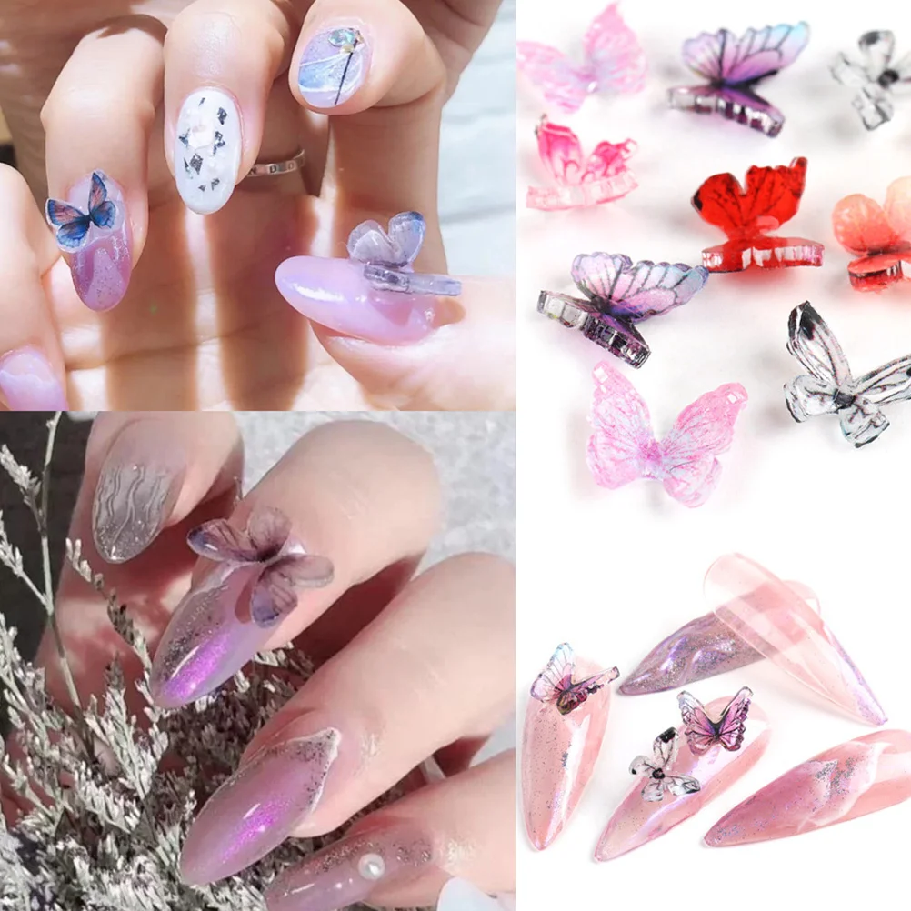 

Nail Charms 3D Nails Glitter Resin Jewelry Design Decoration Stickers Flakes Decal Crystal Accessories Adhesive Sticker Acrylic