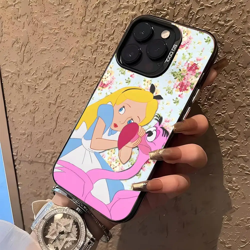 Чехол для телефона Alice S Adventures In Wonderland iphone 16 15 14 13 11 12 Pro Max Xr X Xs Plus черный серебристый