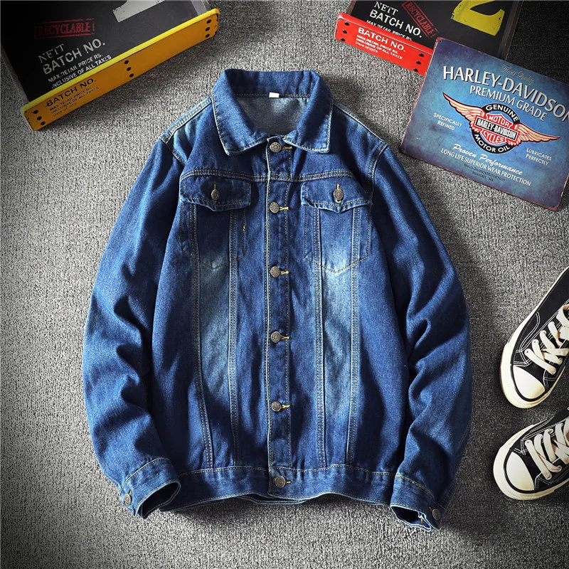 

Men's Denim Jacket Spring Autumn Fashion Streetwear Jeans Coat Male Casual Korean College Jean Jacket Jaqueta Masculina