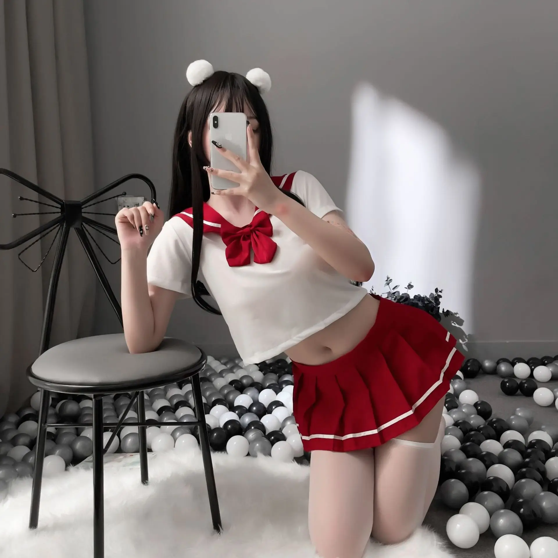 

Костюм женский в японском и корейском стиле, милая школьная форма для учеников, пикантная плиссированная юбка для ролевых игр