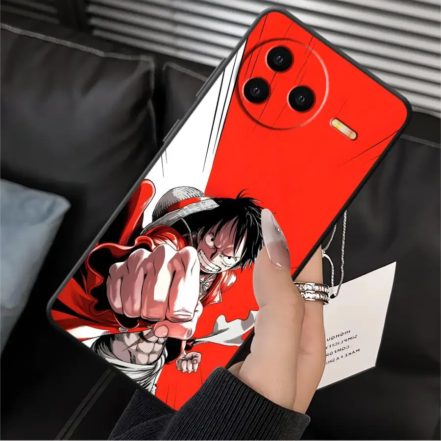 Фото Чехол для телефона Funda для Xiaomi Redmi A1 A2 Plus 12C 9A 9C K60 A5 12 K40 K50 Gaming 13C 10 9T Anime Red Luffy №4