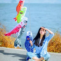 100705540cm carp windsock japanese koinobori carp streamer flag childrens day windsock decoration accessory