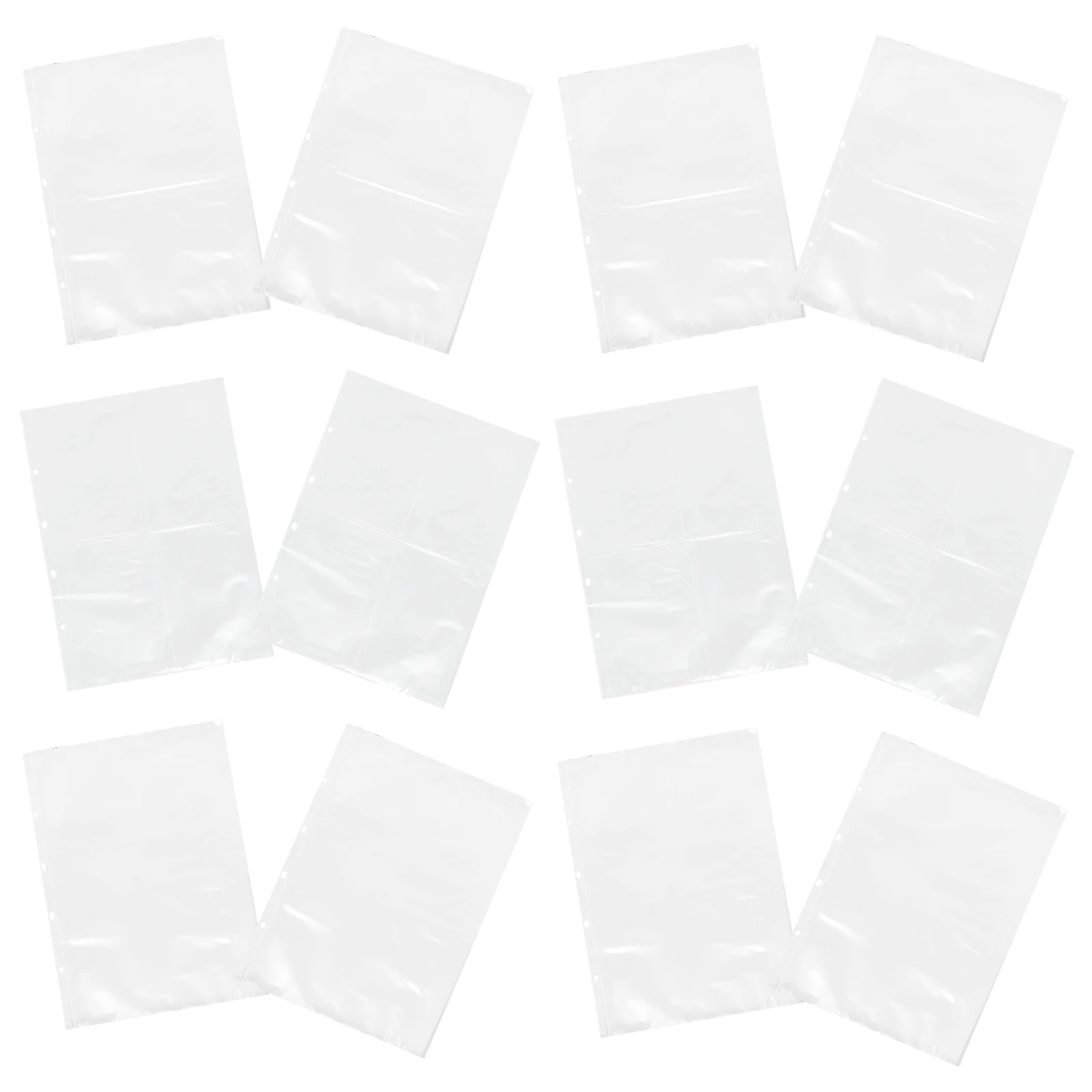 

40Pcs Transparent Sheet Protectors File Transparent Bags File Folder Pouches Binder Page Protectors