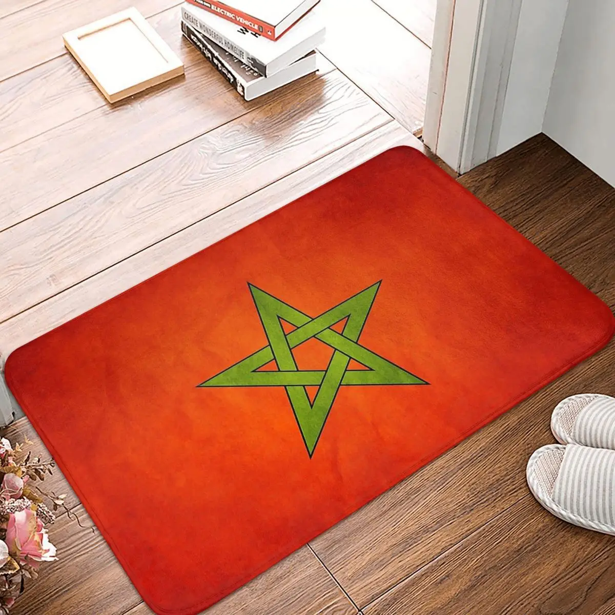 

National Flag Non-slip Doormat Kitchen Mat Morocco Moroccan Balcony Carpet Welcome Rug Home Decor