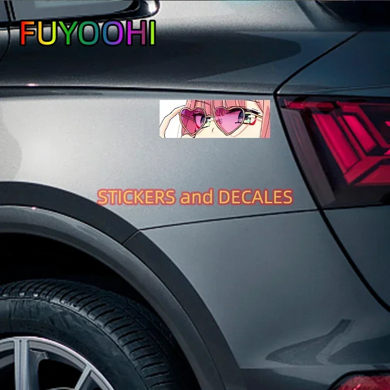 Фото FUYOOHI аниме Peeker ZERO TWO автомобильные наклейки солнцезащитный крем водостойкий скейтборд зеркало заднего вида виниловая наклейка для внедорожника JDM RV №5