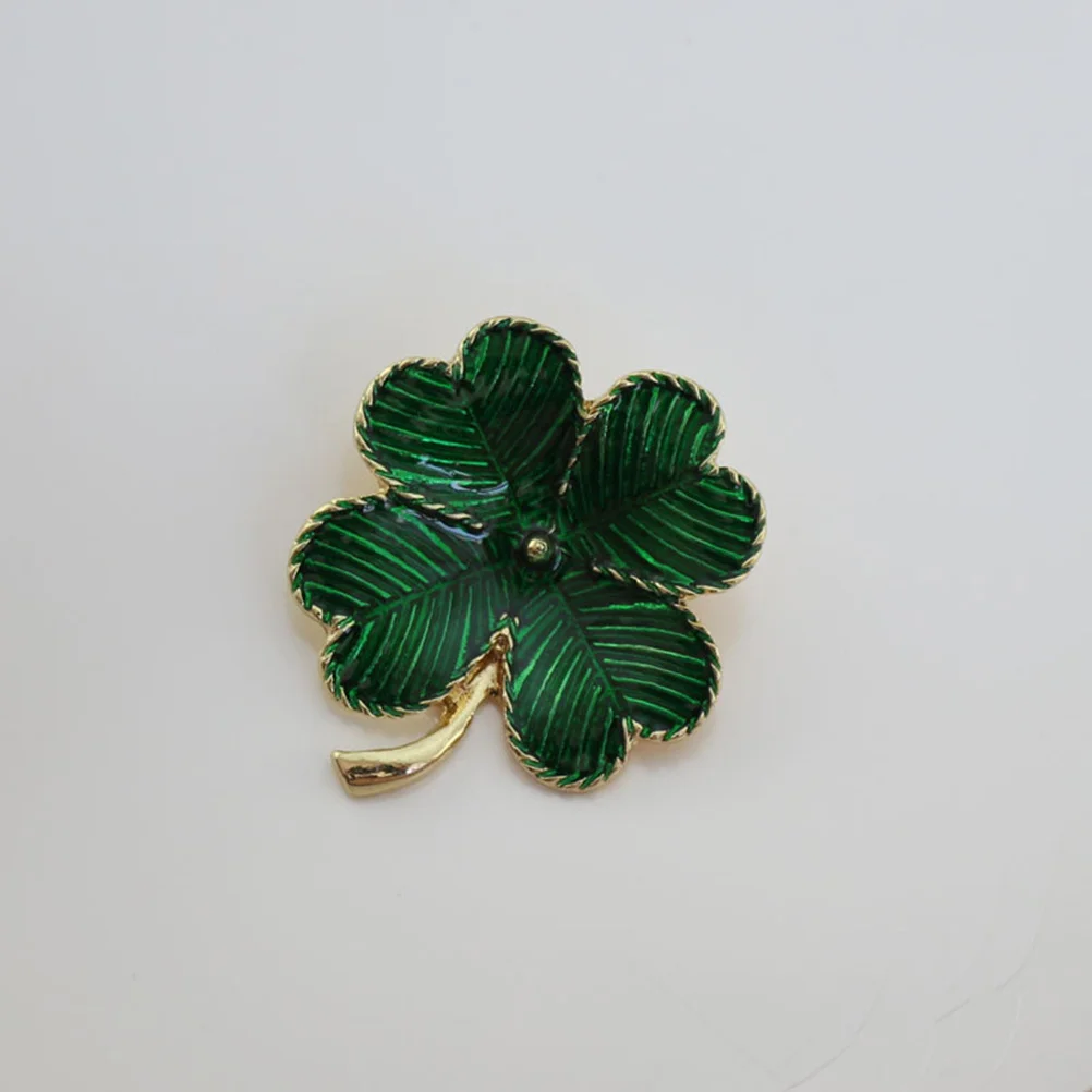 

Pin Brooch Day Shamrock Leaf Patricks St Lapel Women Four S Brooches Patrick Metal Hat Accessories Green Hats Enamel Fashion