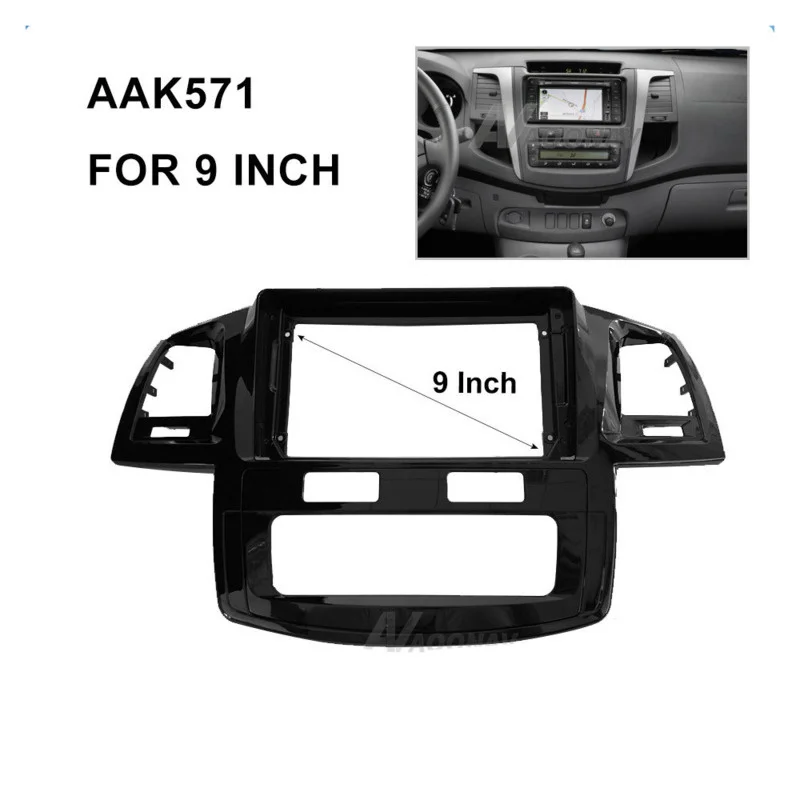 

Navigation Large Screen Cover Frame 9 inch Modified Panel Bracket Fit for Toyota Runner-Manual/Auto Left and Right Peptide 2008