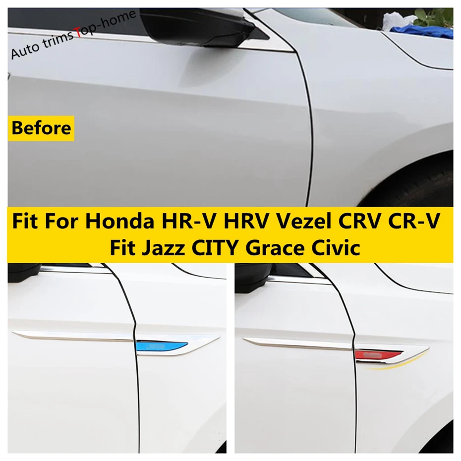 

Car Universal Emblem Side Door Fender Decal Badge Sticker Decor Trim For Honda CITY Grace Civic HR-V HRV Vezel CRV CR-V Fit Jazz