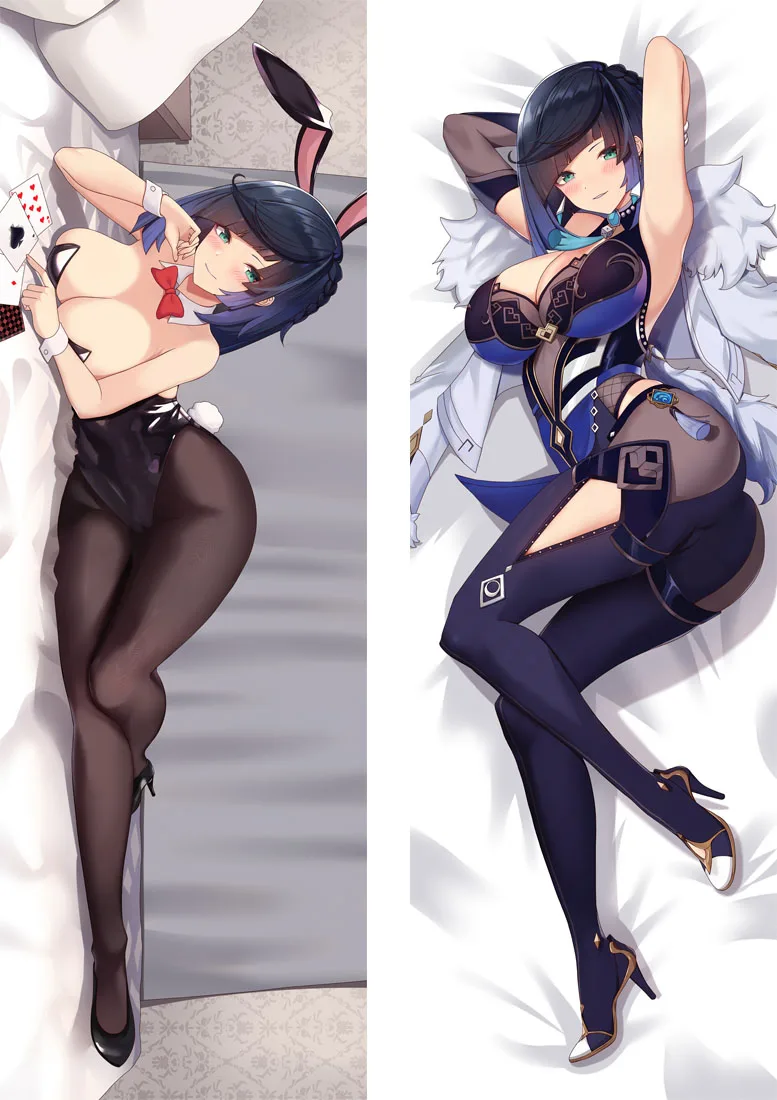 

Подушка Yelan Dakimakura Чехол Genshin, привлекательная Подушка, обнимающая подушка для всего тела, домашнее постельное белье, подарок