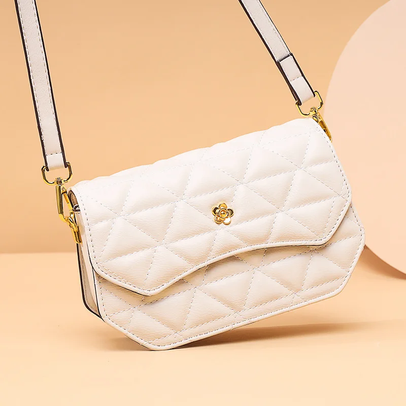 

Fashion Trend Plaid Messenger Luxury Designer Handbags For Women Genuine Leather Korean Casual Vintage Girl Shoulder Sling Bags