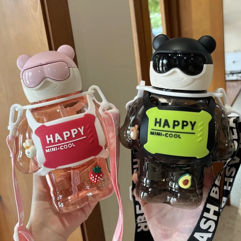 850 мл Спортивная бутылка для воды с соломинкой большая емкость пластиковая чашка