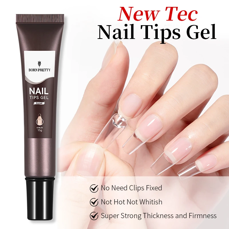 

BORN PRETTY 15g New Tec Nail Tips Gel For Fake Nails Manicure Adhesive Gel Extension Adhesive Gel Polish Acrylic Nail Art Tool