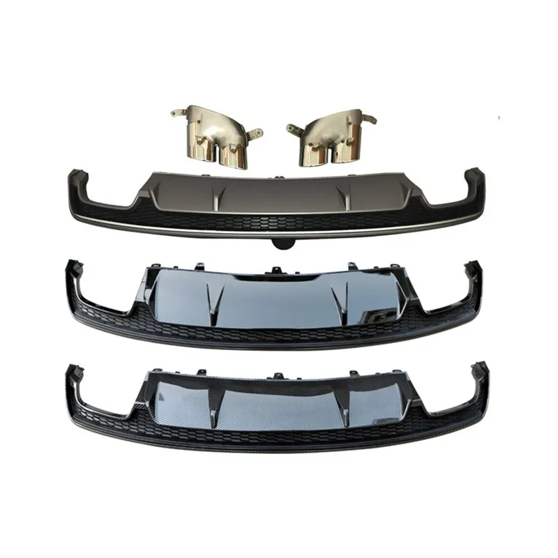 

Honeycomb Style Diffuser Rear Bumper Lip For Audi A7 S Line / S7 2016 2017 2018 upgrade Audi S7 Style Diffuse Exhasut Tip