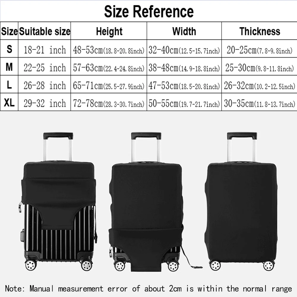 Custom Luggage Case Protective Cover 18-32 Inch Elastic Dust Covers Initial Name Personalized Suitcase Flowers Alphabet A-Z