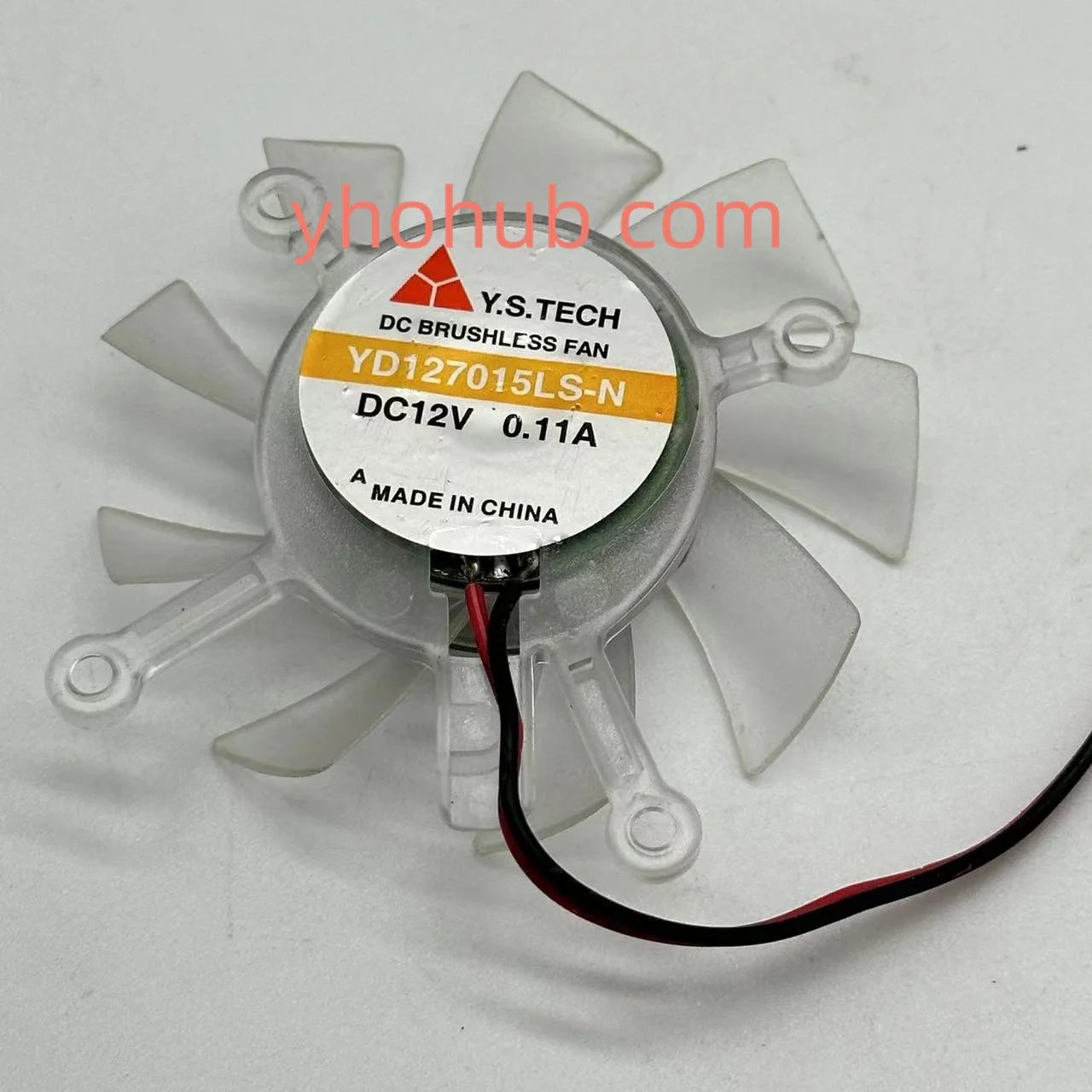 Y.S TECH YD127015LS-N DC 12V 0.11A Dia. 2-проводной серверный безрамный охлаждающий вентилятор 65 мм C/C 42 мм