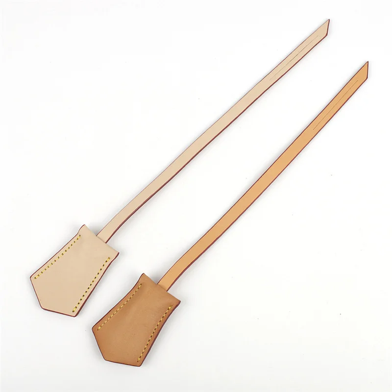 Custom Letters New Apricot Travel Luggage Tag Genuine Leather Bag Charm Vegetable Leather Hang Tag