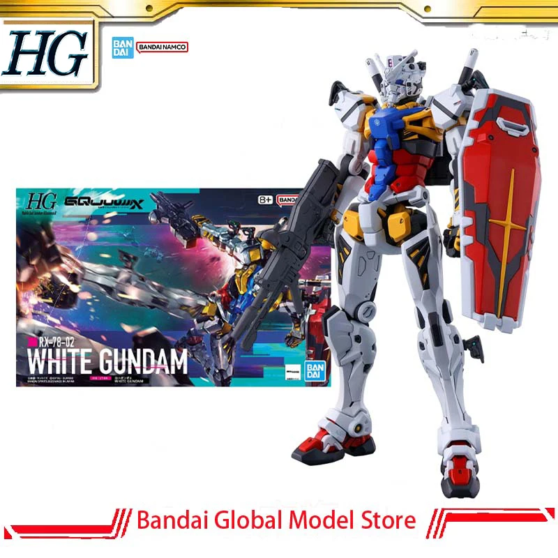 Фото Оригинальный сборный набор Bandai Gunpla 1/144 GQ RX-78-02 White Gundam, коллекционная модель, подарок на Рождество №1