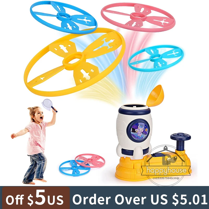 

Air Rocket Flying Disc Launcher Toy for Kids-Step-on Flying Saucer Launch Toys Set Outdoor Toys for Children Games for kids Boys