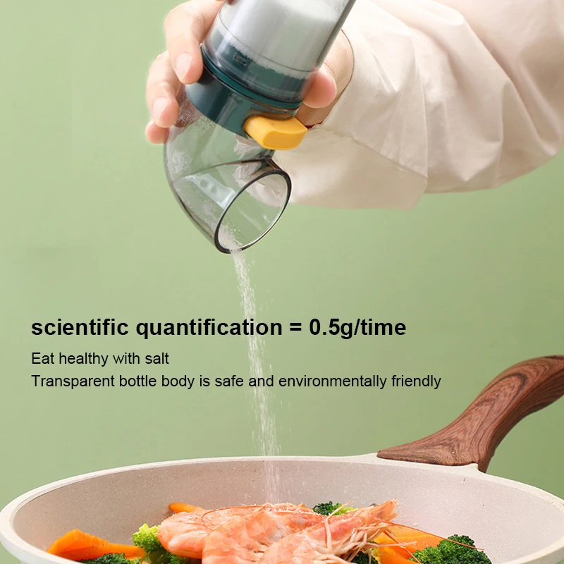 

Spice Pepper Salt Dispenser Push Type 0.5g Metering Seasoning Bottle Durable Spice Jar Can Wholesale Salt Tank Salt Shaker