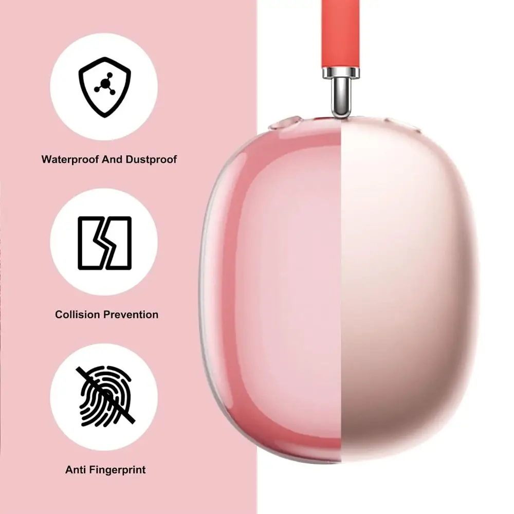 Прозрачный защитный чехол для AirPods Max 3D Блестящий наушников Apple с защитой от