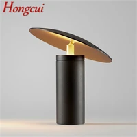hongcui nordic vintage table lamp creative design black desk light modern fashion for home bedroom living room decorative