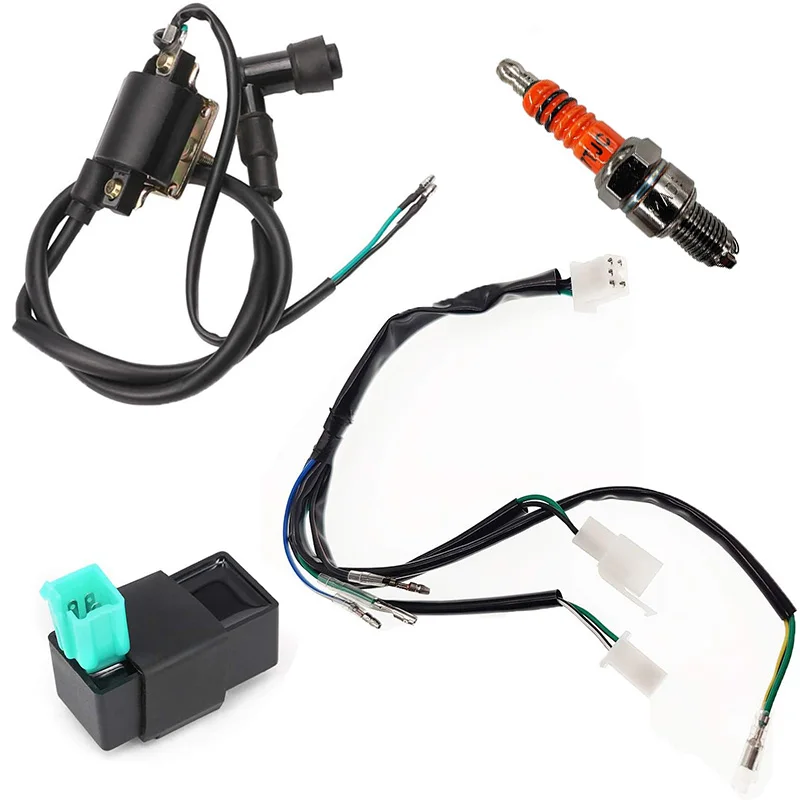 Фото 4-тактный жгут проводов катушки зажигания для мотоцикла Magnetos Stator CDI Box для 50cc 70cc 110cc 125cc Dirt Bike Pit Bike Motorized №3